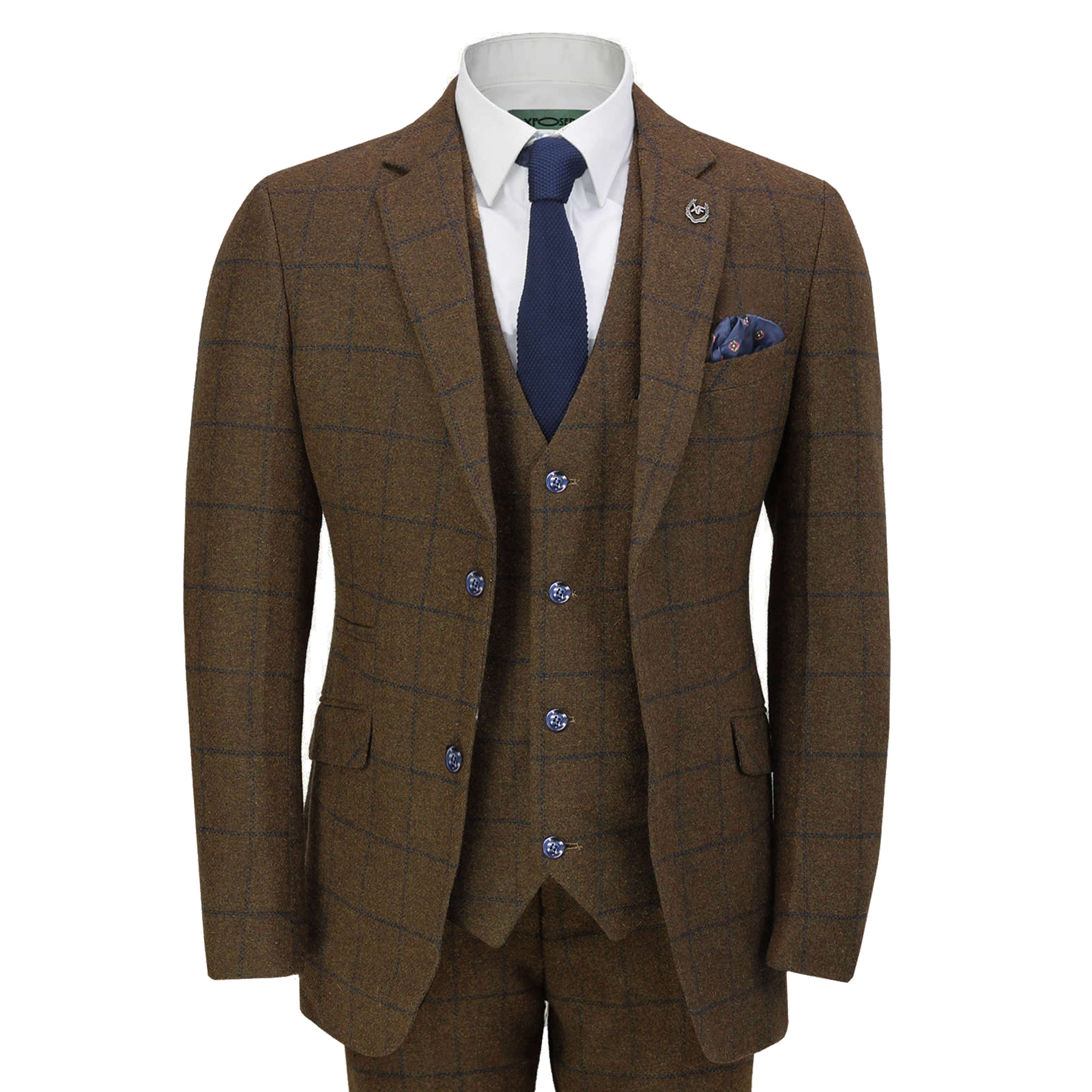 mens-3-piece-tweed-suit-herringbone-check-retro-peaky-blinders-tailored